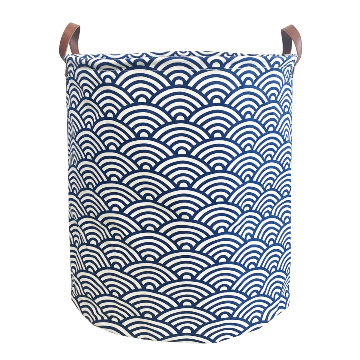 80L Waterproof Laundry Hamper in Family Leather Handle Laundry Basket in Dormitory Collapsible Laundry Bag in Nursery (91-Satisfied laundry hampers)