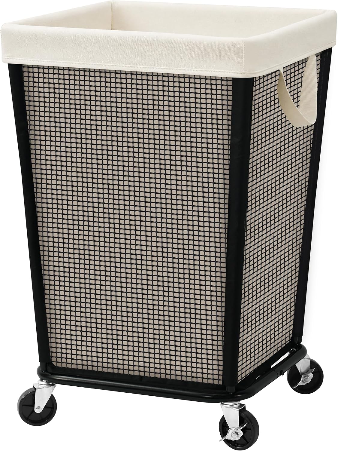 STO STO 160L Rolling Laundry Hamper with Wheels, Laundry Basket, Beige