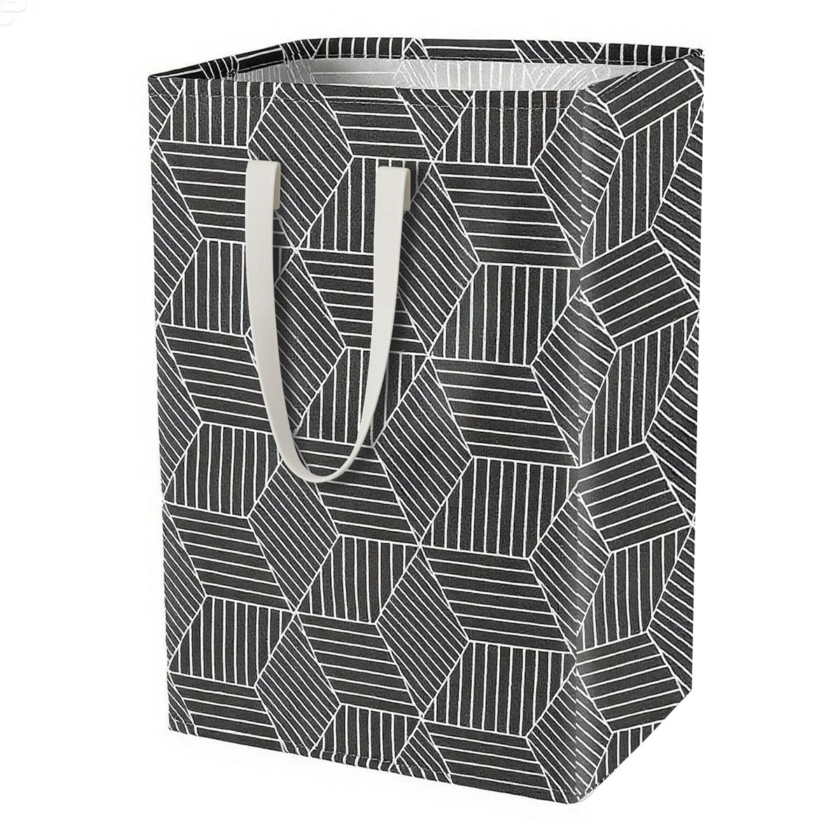 80L Waterproof Laundry Hamper in Family Leather Handle Laundry Basket in Dormitory Collapsible Laundry Bag in Nursery (91-Satisfied laundry hampers)