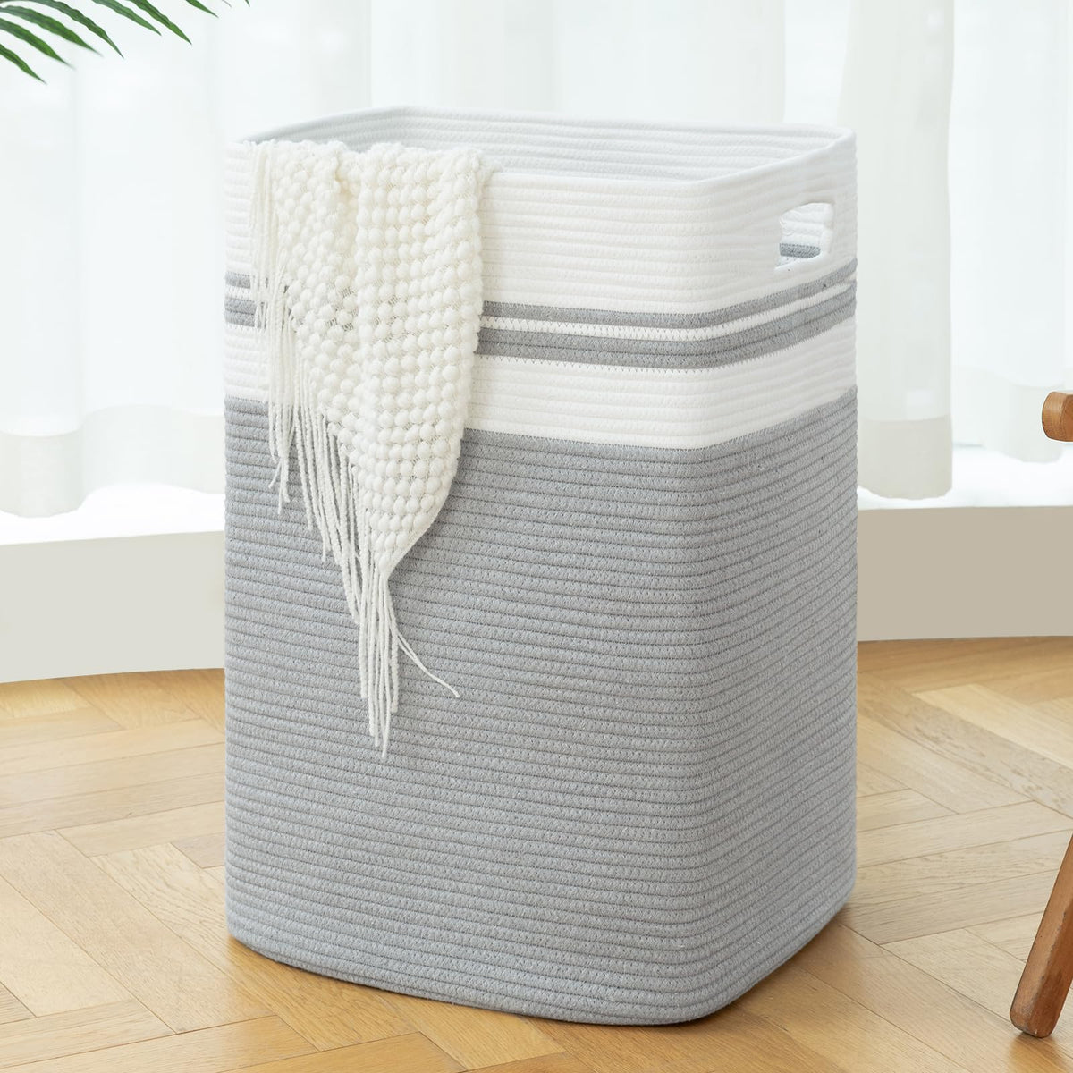 OIAHOMY Laundry Hamper Collapsible Laundry Basket Clothes Organizer Yellow