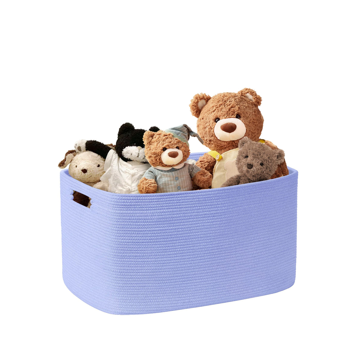 72L Large Woven Laundry Basket Hamper with Leather Handles,Brown
