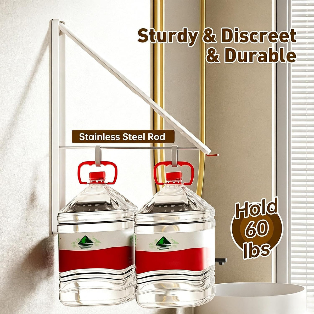 Clothes Drying Rack, Laundry Room Wall Mounted Retractable Clothes Hanger Drying Rack, Laundry Clothing Drying Rack Folding Indoor or Outdoor, Easy Installation Aluminium Dryer, 1pcs(White)
