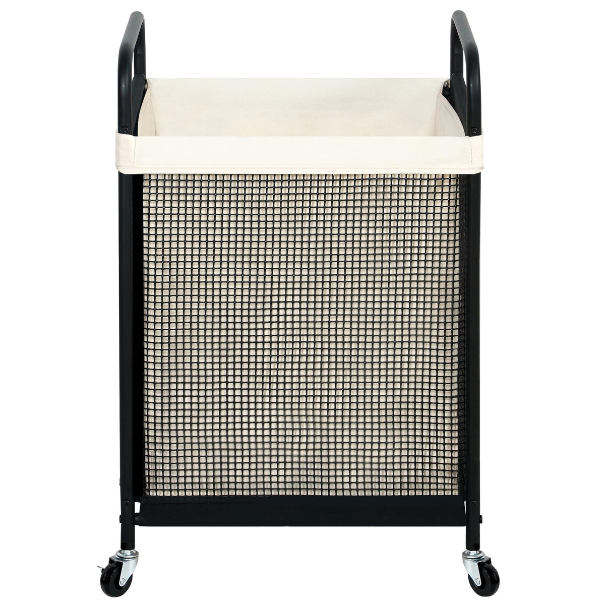 STO STO Laundry Hamper 2 Section, 100L Rolling Laundry Sorter Cart with Removable and Washable Liner Bag, Clothes Hamper with Wheels and Metal Handle for Laundry Room and Bedroom