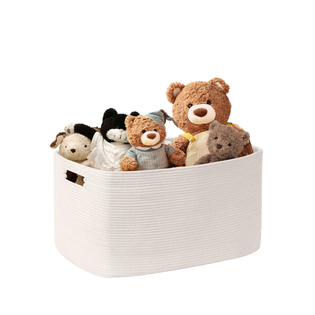 72L Large Woven Laundry Basket Hamper with Leather Handles,Brown